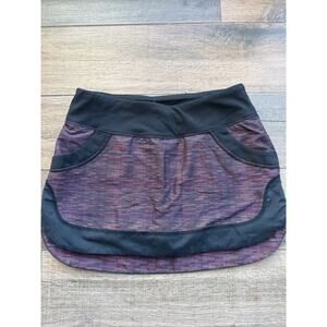 Lululemon Run For All Skirt Wee Are From Space Black Running Tennis Skort Size 4